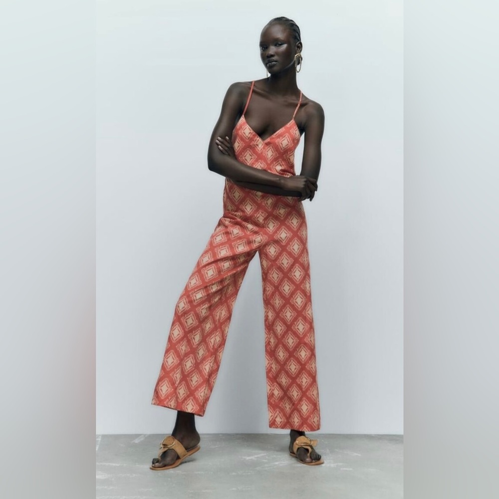 NWT Zara Jami Jumpsuit terra-cotta color